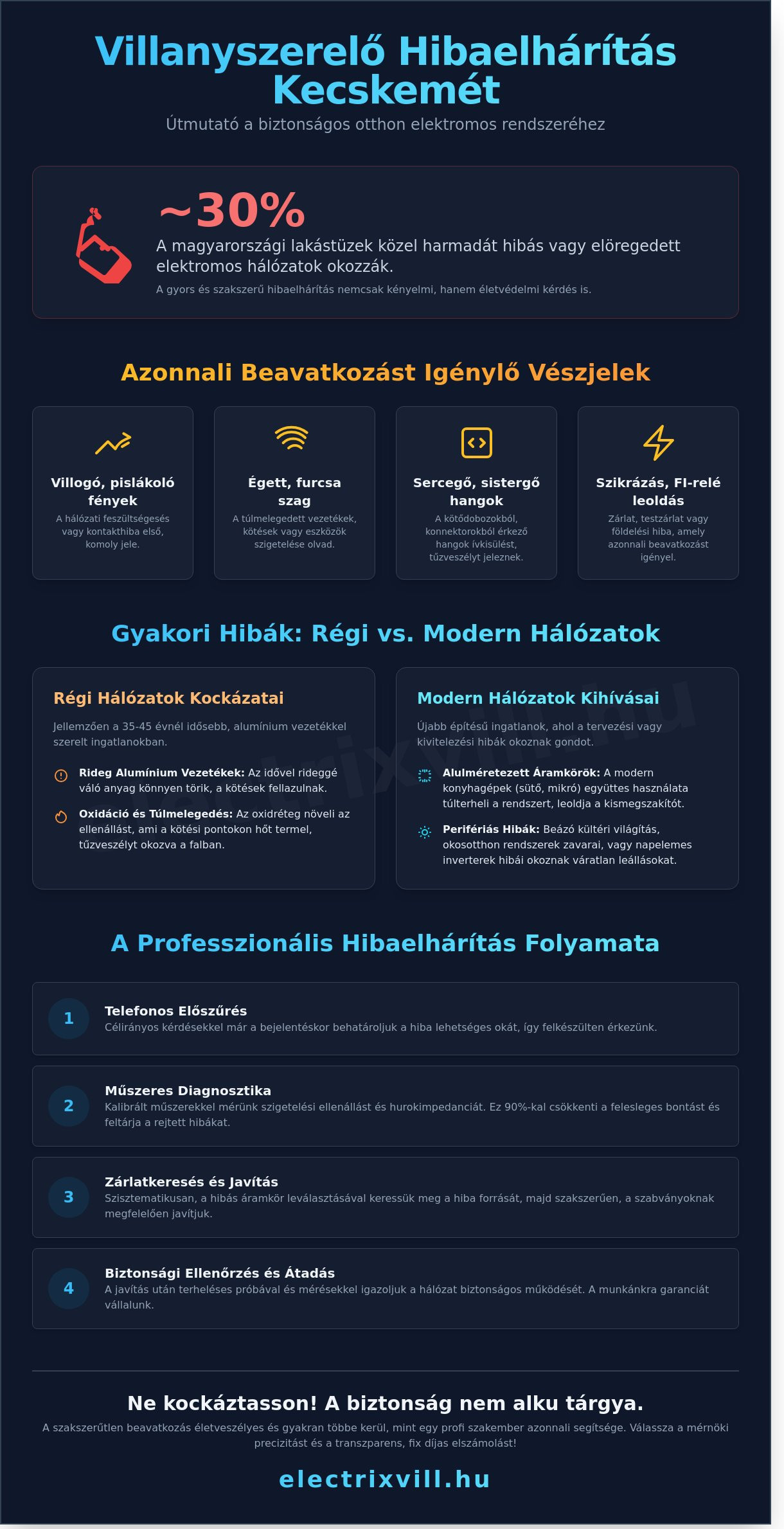 Villanyszerelő hibaelhárítás Kecskemét: Biztonságos megoldások gyorsan